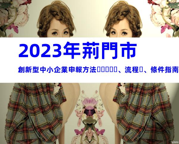 2023年荊門市創新型中小企業申報方法、流程、條件指南